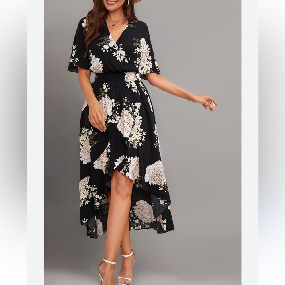 Kormei floral high low dress size XL